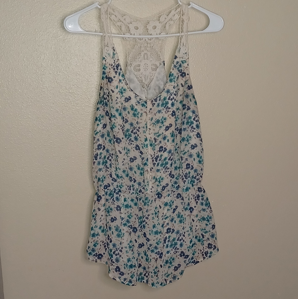 Lauren Conrad Lacy Floral Tank Blouse